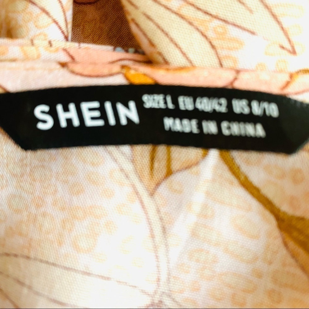Shein Floral Multi Colors Rompers. Pink Blue Brown. Sz L. - Picture 14 of 16